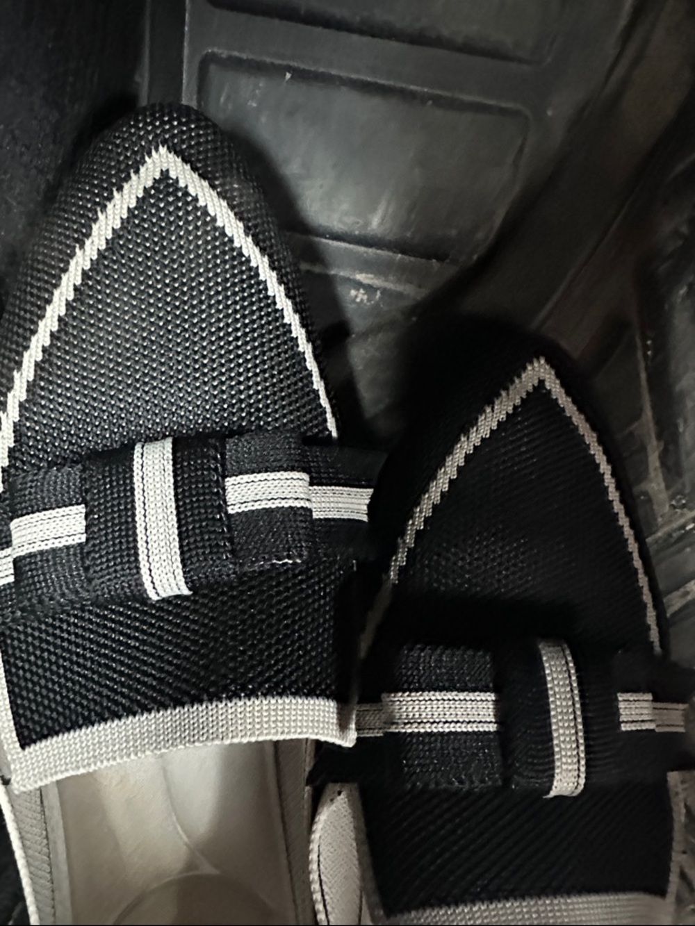 Black and White Pointed Ballet Flats - Classic Women's Slip-Ons